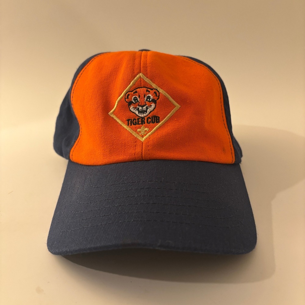 Boy Scouts of America BSA Tiger Cub Hat Blue Orange S/M Snapback Cap Kids